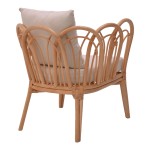 Πολυθρόνα Tania pakoworld φυσικό rattan-λευκό μαξιλάρι 76x76x76εκ Πολυθρόνα Tania pakoworld φυσικό rattan-λευκό μαξιλάρι 76x76x76εκ