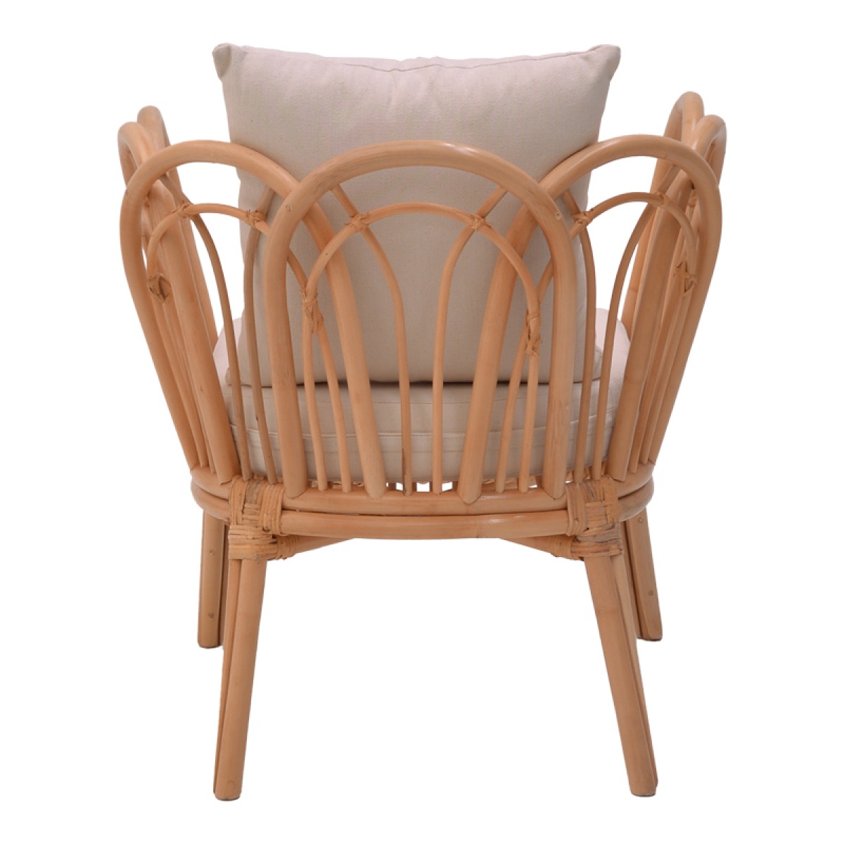 Πολυθρόνα Tania pakoworld φυσικό rattan-λευκό μαξιλάρι 76x76x76εκ Πολυθρόνα Tania pakoworld φυσικό rattan-λευκό μαξιλάρι 76x76x76εκ