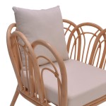 Πολυθρόνα Tania pakoworld φυσικό rattan-λευκό μαξιλάρι 76x76x76εκ Πολυθρόνα Tania pakoworld φυσικό rattan-λευκό μαξιλάρι 76x76x76εκ