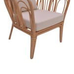Πολυθρόνα Tania pakoworld φυσικό rattan-λευκό μαξιλάρι 76x76x76εκ Πολυθρόνα Tania pakoworld φυσικό rattan-λευκό μαξιλάρι 76x76x76εκ