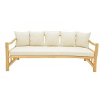 Καναπές Roziana pakoworld φυσικό teak ξύλο 210x100x80εκ Καναπές Roziana pakoworld φυσικό teak ξύλο 210x100x80εκ