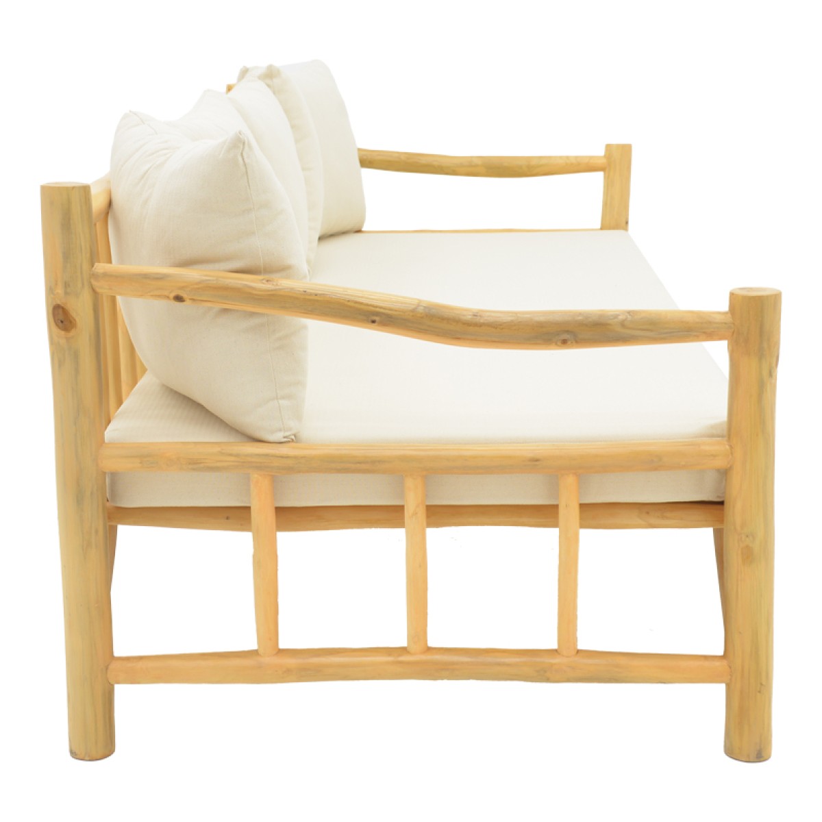 Καναπές Roziana pakoworld φυσικό teak ξύλο 210x100x80εκ Καναπές Roziana pakoworld φυσικό teak ξύλο 210x100x80εκ