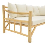 Καναπές Roziana pakoworld φυσικό teak ξύλο 210x100x80εκ Καναπές Roziana pakoworld φυσικό teak ξύλο 210x100x80εκ