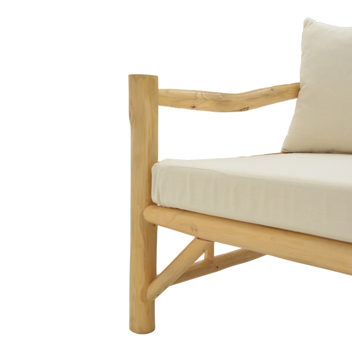 Καναπές Roziana pakoworld φυσικό teak ξύλο 210x100x80εκ Καναπές Roziana pakoworld φυσικό teak ξύλο 210x100x80εκ