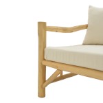 Καναπές Roziana pakoworld φυσικό teak ξύλο 210x100x80εκ Καναπές Roziana pakoworld φυσικό teak ξύλο 210x100x80εκ