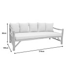 Καναπές Roziana pakoworld φυσικό teak ξύλο 210x100x80εκ Καναπές Roziana pakoworld φυσικό teak ξύλο 210x100x80εκ