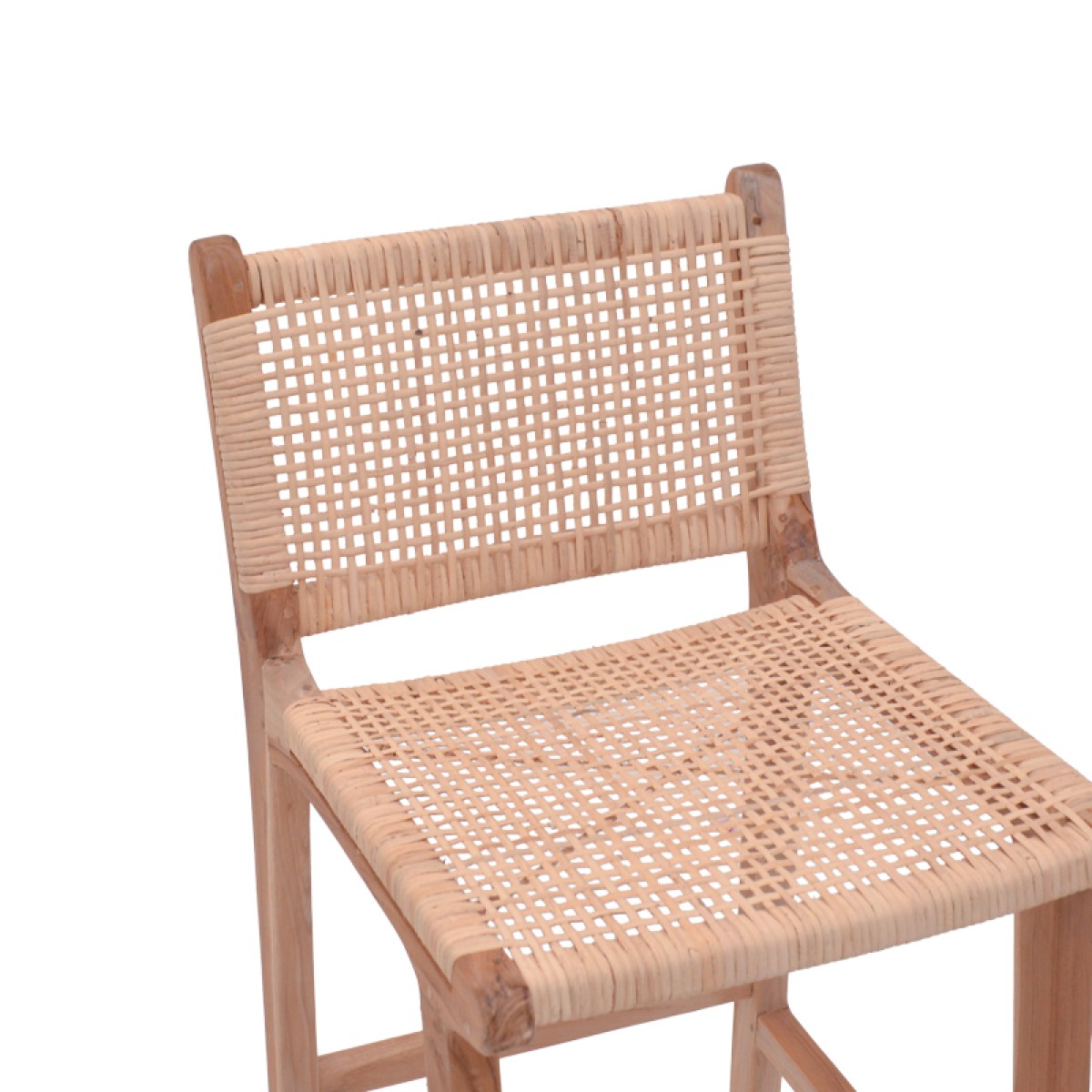 Σκαμπό μπαρ μεσαίου ύψους Sponze pakoworld teak ξύλο-φυσικό rattan σε φυσική απόχρωση 40x47x89εκ Σκαμπό μπαρ μεσαίου ύψους Sponze pakoworld teak ξύλο-φυσικό rattan σε φυσική απόχρωση 40x47x89εκ