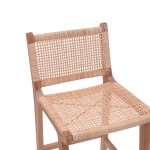 Σκαμπό μπαρ μεσαίου ύψους Sponze pakoworld teak ξύλο-φυσικό rattan σε φυσική απόχρωση 40x47x89εκ Σκαμπό μπαρ μεσαίου ύψους Sponze pakoworld teak ξύλο-φυσικό rattan σε φυσική απόχρωση 40x47x89εκ