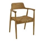 Πολυθρόνα Denverone pakoworld φυσικό teak ξύλο και ψάθα 57x54x79εκ Πολυθρόνα Denverone pakoworld φυσικό teak ξύλο και ψάθα 57x54x79εκ