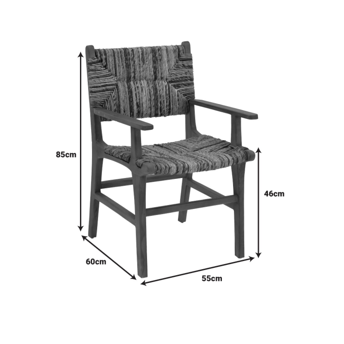 Πολυθρόνα Refane pakoworld φυσικό teak ξύλο-ψάθα 55x60x85εκ Πολυθρόνα Refane pakoworld φυσικό teak ξύλο-ψάθα 55x60x85εκ