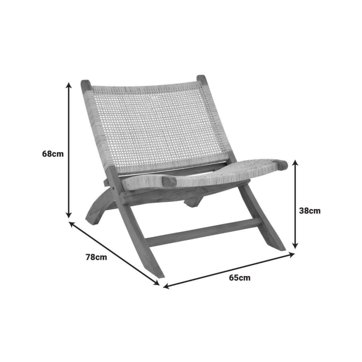 Πολυθρόνα Jerenze pakoworld φυσικό teak ξύλο-φυσικό rattan 65x78x68εκ Πολυθρόνα Jerenze pakoworld φυσικό teak ξύλο-φυσικό rattan 65x78x68εκ