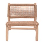 Πολυθρόνα Wanderlene pakoworld σκελετός teak ξύλο με σχοινί σε φυσική απόχρωση 67x79x68εκ