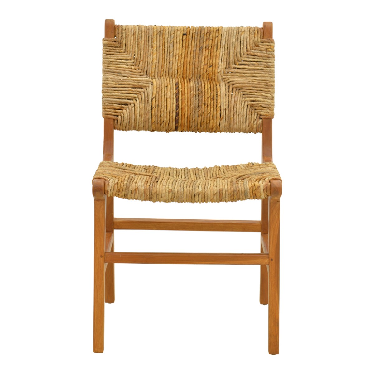 Καρέκλα Refane pakoworld σκελετός teak ξύλο με ψάθα σε φυσική απόχρωση 50x58x85εκ