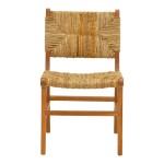 Καρέκλα Refane pakoworld σκελετός teak ξύλο με ψάθα σε φυσική απόχρωση 50x58x85εκ