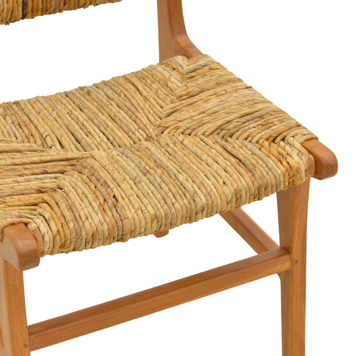 Καρέκλα Refane pakoworld σκελετός teak ξύλο με ψάθα σε φυσική απόχρωση 50x58x85εκ