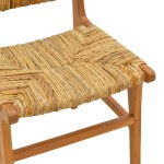 Καρέκλα Refane pakoworld σκελετός teak ξύλο με ψάθα σε φυσική απόχρωση 50x58x85εκ