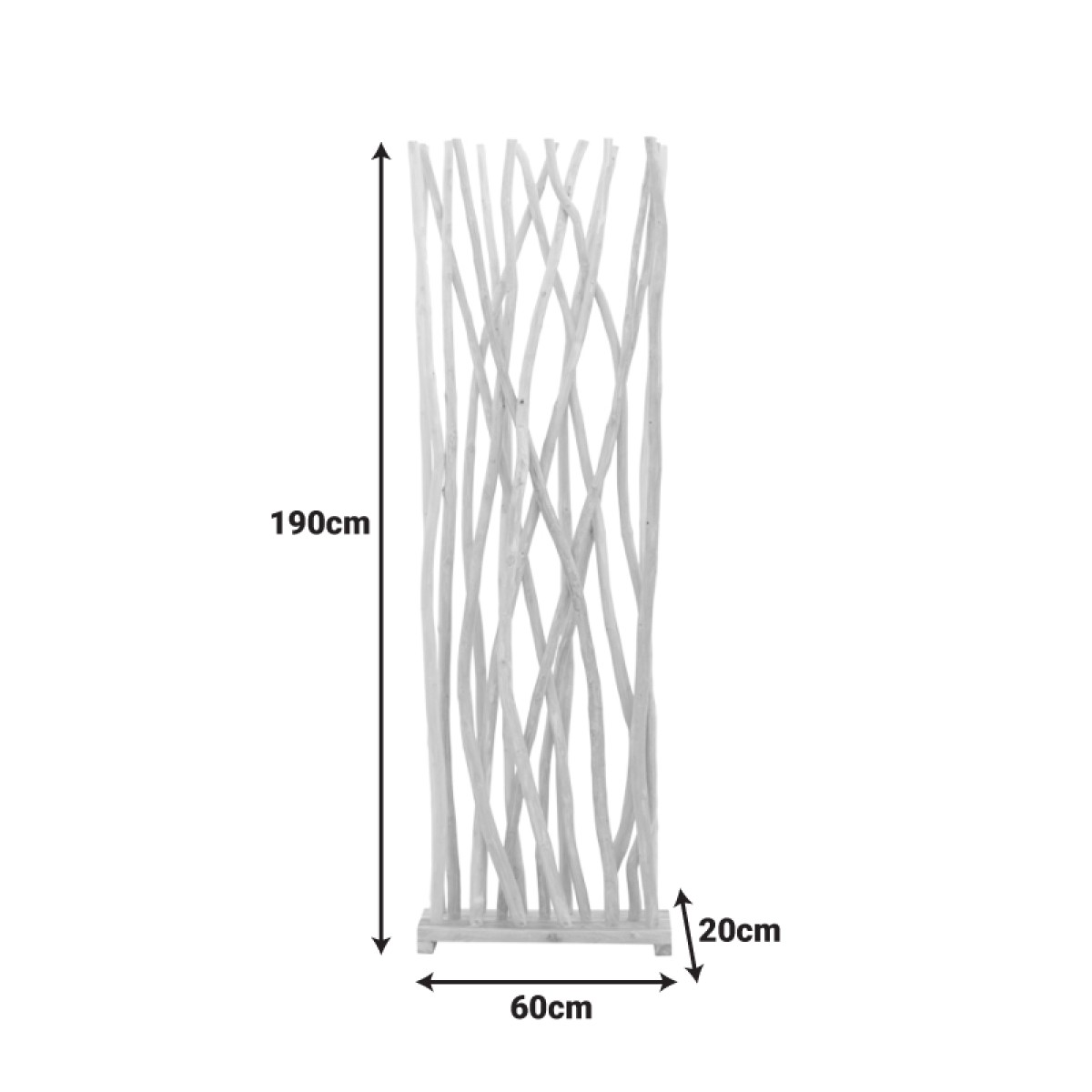 Διακοσμητικό δαπέδου Jati pakoworld teak ξύλο σε φυσική απόχρωση 60x20x190εκ