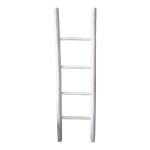 Σκάλα Morjeve pakoworld teak ξύλο σε white wash απόχρωση 45x6x150εκ