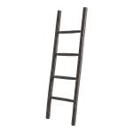 Σκάλα Morjeve pakoworld μαύρο teak ξύλο 45x6x150εκ