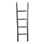 Σκάλα Morjeve pakoworld μαύρο teak ξύλο 45x6x150εκ