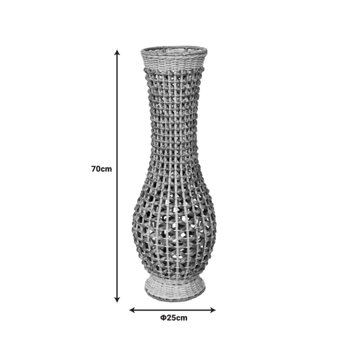Βάζο Gucre Inart ξύλο-rattan pe σε φυσική απόχρωση Φ25x70εκ Βάζο Gucre Inart ξύλο-rattan pe σε φυσική απόχρωση Φ25x70εκ