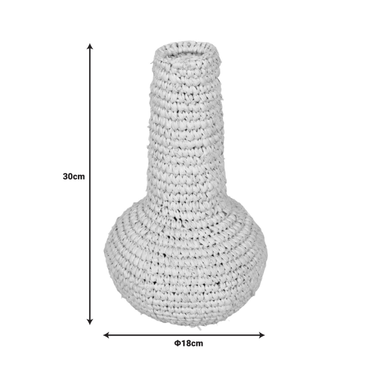 Βάζο Sannery Inart sisal σε φυσική απόχρωση Φ18x30εκ Βάζο Sannery Inart sisal σε φυσική απόχρωση Φ18x30εκ
