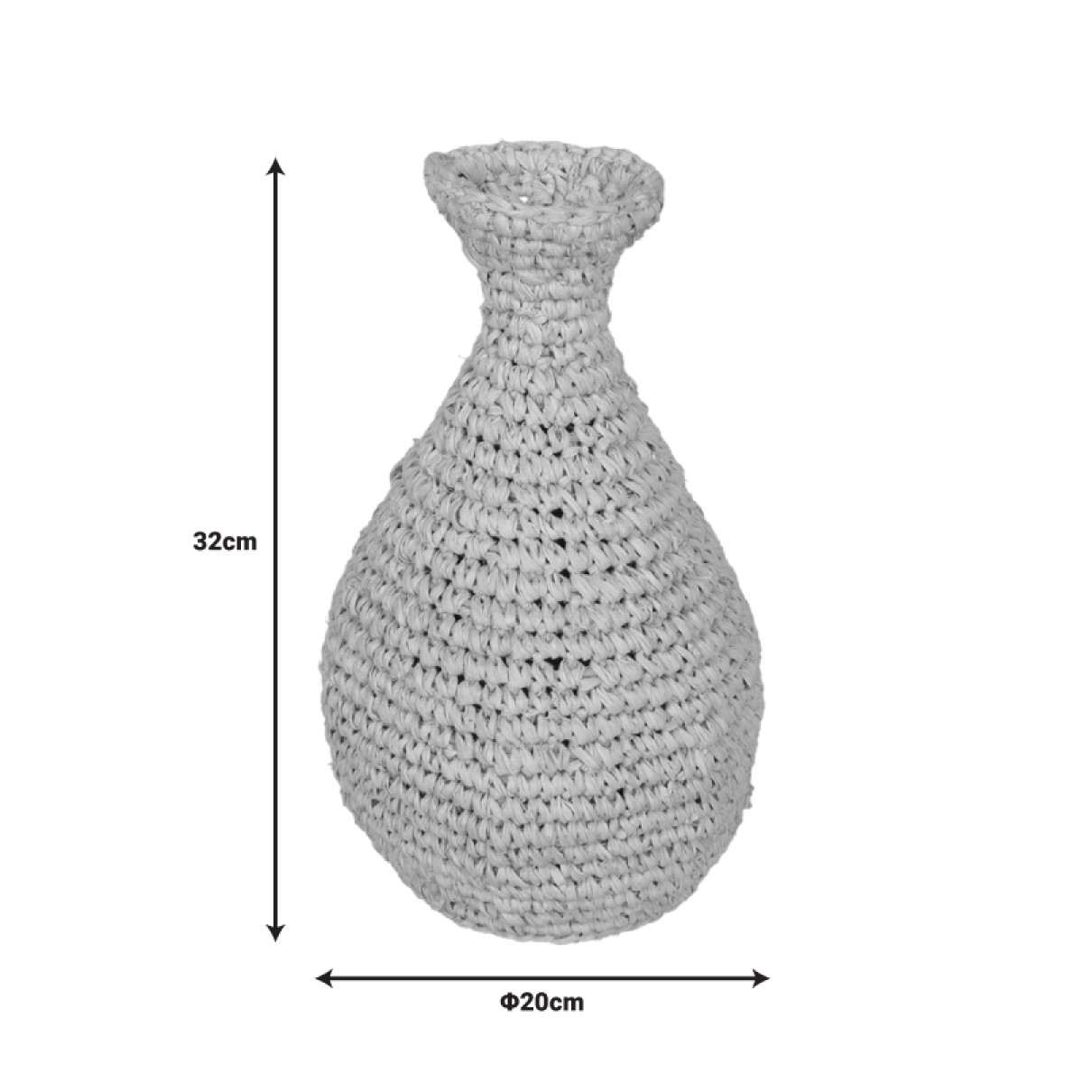 Βάζο Sannery I Inart sisal σε φυσική απόχρωση Φ20x32εκ Βάζο Sannery I Inart sisal σε φυσική απόχρωση Φ20x32εκ