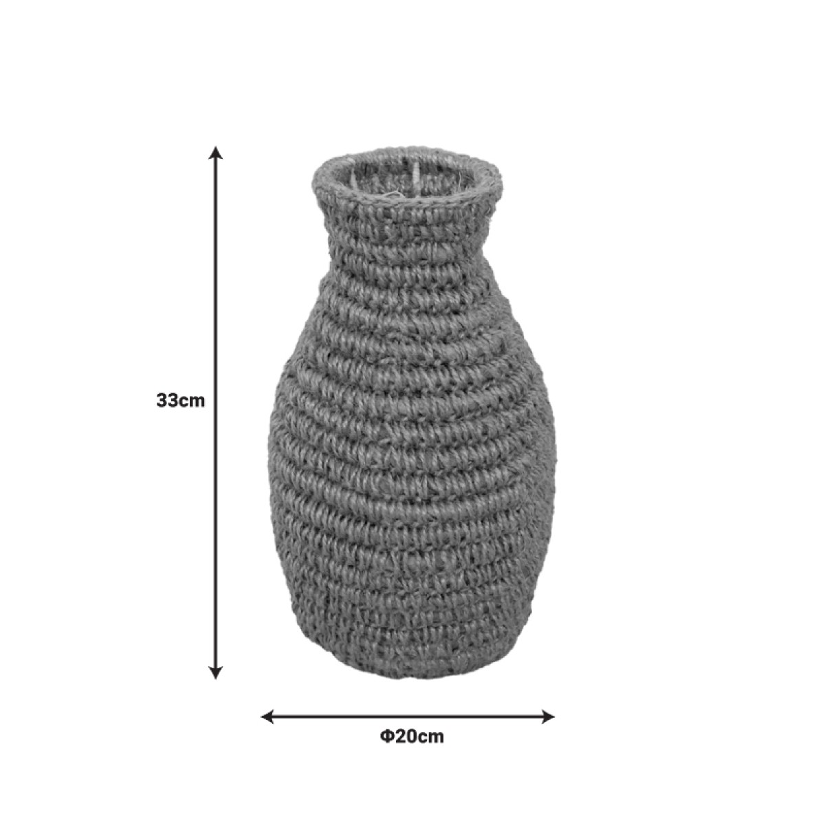 Βάζο Agelen I Inart sisal σε φυσική απόχρωση Φ20x33εκ Βάζο Agelen I Inart sisal σε φυσική απόχρωση Φ20x33εκ