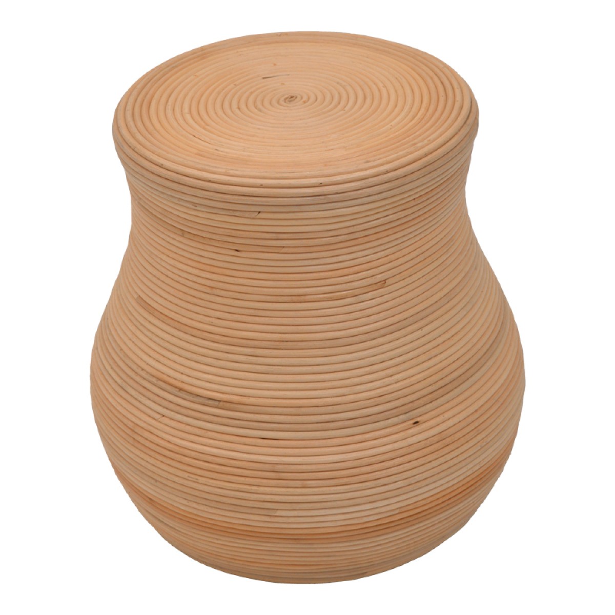Σκαμπό Bulaten Inart rattan σε φυσική απόχρωση Φ45x45εκ Σκαμπό Bulaten Inart rattan σε φυσική απόχρωση Φ45x45εκ