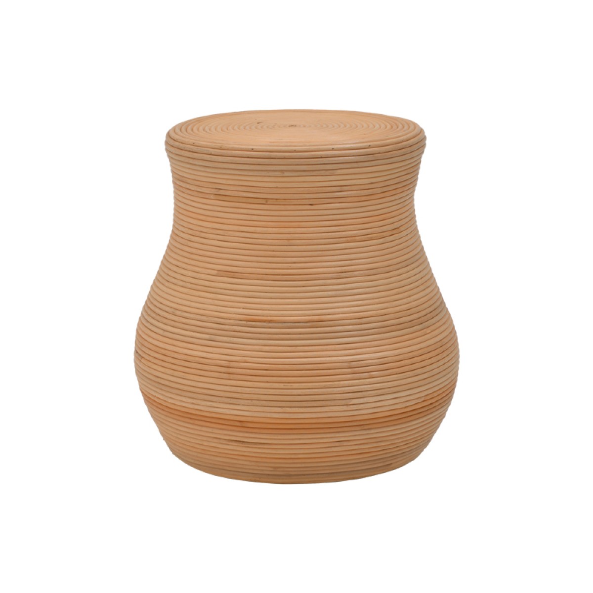 Σκαμπό Bulaten Inart rattan σε φυσική απόχρωση Φ45x45εκ Σκαμπό Bulaten Inart rattan σε φυσική απόχρωση Φ45x45εκ