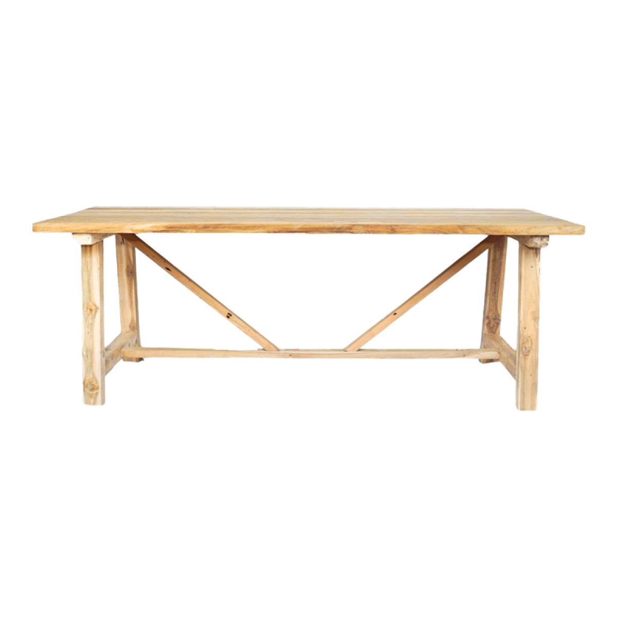 Τραπέζι Luxous pakoworld teak ξύλο σε φυσική απόχρωση 220x100x78εκ Τραπέζι Luxous pakoworld teak ξύλο σε φυσική απόχρωση 220x100x78εκ