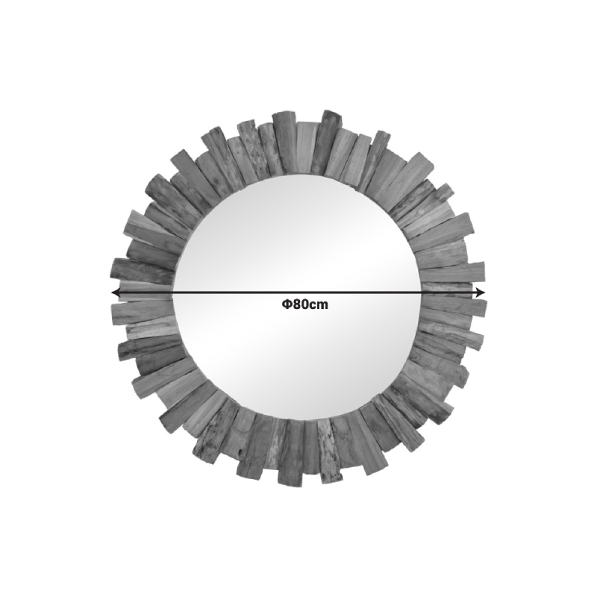 Καθρέπτης Rounder pakoworld teak ξύλο σε φυσική απόχρωση Φ80x4εκ Καθρέπτης Rounder pakoworld teak ξύλο σε φυσική απόχρωση Φ80x4εκ