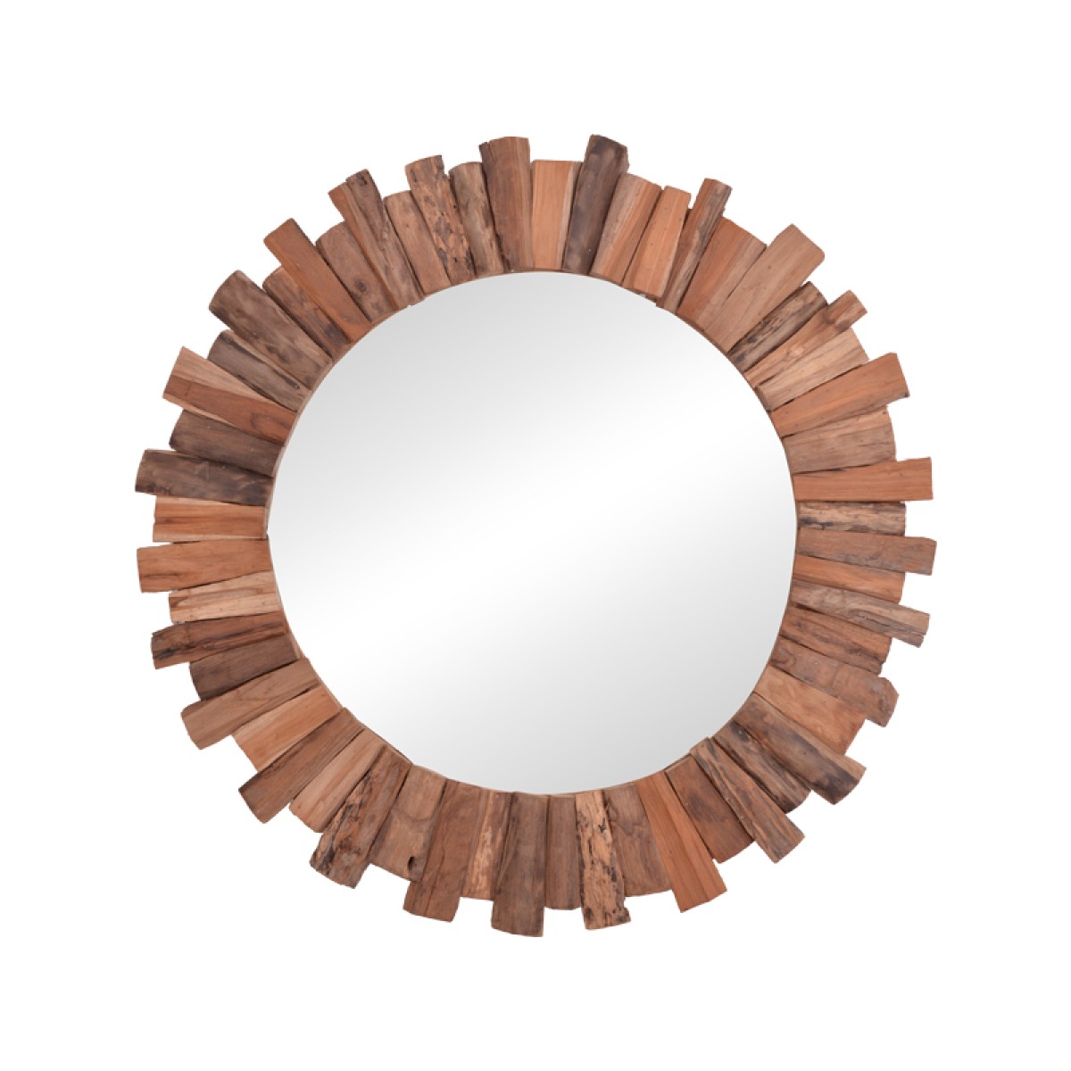 Καθρέπτης Rounder pakoworld teak ξύλο σε φυσική απόχρωση Φ80x4εκ Καθρέπτης Rounder pakoworld teak ξύλο σε φυσική απόχρωση Φ80x4εκ