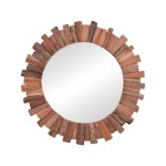 Καθρέπτης Rounder pakoworld teak ξύλο σε φυσική απόχρωση Φ80x4εκ Καθρέπτης Rounder pakoworld teak ξύλο σε φυσική απόχρωση Φ80x4εκ