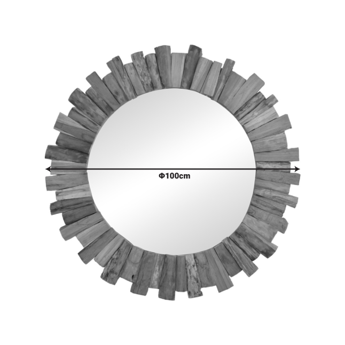 Καθρέπτης Rounder pakoworld teak ξύλο σε φυσική απόχρωση Φ100x5εκ Καθρέπτης Rounder pakoworld teak ξύλο σε φυσική απόχρωση Φ100x5εκ