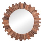 Καθρέπτης Rounder pakoworld teak ξύλο σε φυσική απόχρωση Φ100x5εκ Καθρέπτης Rounder pakoworld teak ξύλο σε φυσική απόχρωση Φ100x5εκ