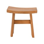 Σκαμπό Borbe pakoworld teak ξύλο σε φυσική απόχρωση 45x28x45εκ