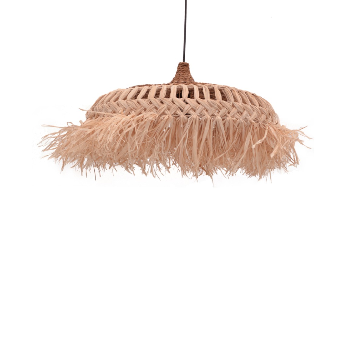 Φωτιστικό οροφής Borobe Inart sisal σε φυσικό χρώμα Φ80x45εκ Φωτιστικό οροφής Borobe Inart sisal σε φυσικό χρώμα Φ80x45εκ