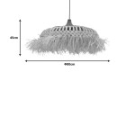 Φωτιστικό οροφής Borobe Inart sisal σε φυσικό χρώμα Φ80x45εκ Φωτιστικό οροφής Borobe Inart sisal σε φυσικό χρώμα Φ80x45εκ