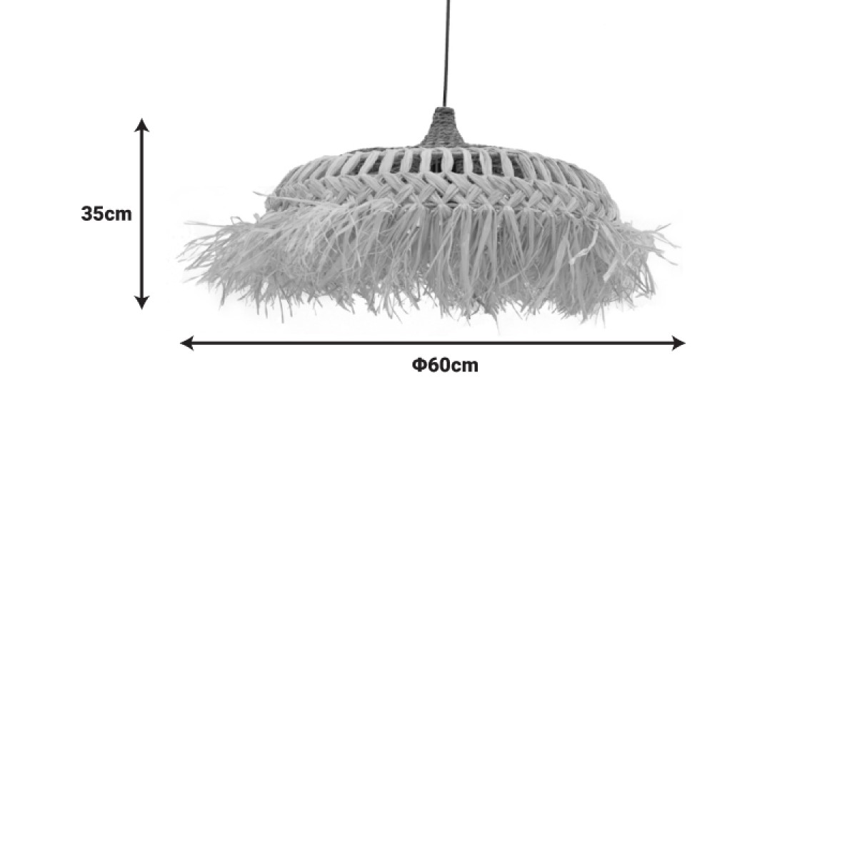 Φωτιστικό οροφής Borobe Inart sisal σε φυσικό χρώμα Φ60x35εκ Φωτιστικό οροφής Borobe Inart sisal σε φυσικό χρώμα Φ60x35εκ
