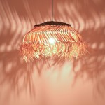 Φωτιστικό οροφής Hengiole Inart sisal σε φυσικό-μαύρο χρώμα Φ60x40εκ Φωτιστικό οροφής Hengiole Inart sisal σε φυσικό-μαύρο χρώμα Φ60x40εκ