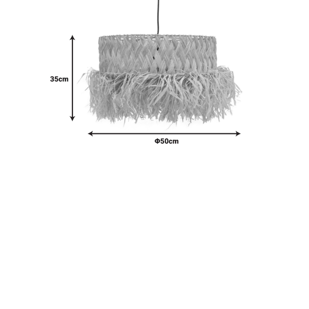 Φωτιστικό οροφής Annhele Inart sisal σε φυσικό χρώμα Φ50x35εκ Φωτιστικό οροφής Annhele Inart sisal σε φυσικό χρώμα Φ50x35εκ
