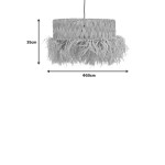 Φωτιστικό οροφής Annhele Inart sisal σε φυσικό χρώμα Φ50x35εκ Φωτιστικό οροφής Annhele Inart sisal σε φυσικό χρώμα Φ50x35εκ