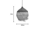 Φωτιστικό οροφής Fiorine Inart abaca σε φυσικό χρώμα Φ35x45εκ Φωτιστικό οροφής Fiorine Inart abaca σε φυσικό χρώμα Φ35x45εκ