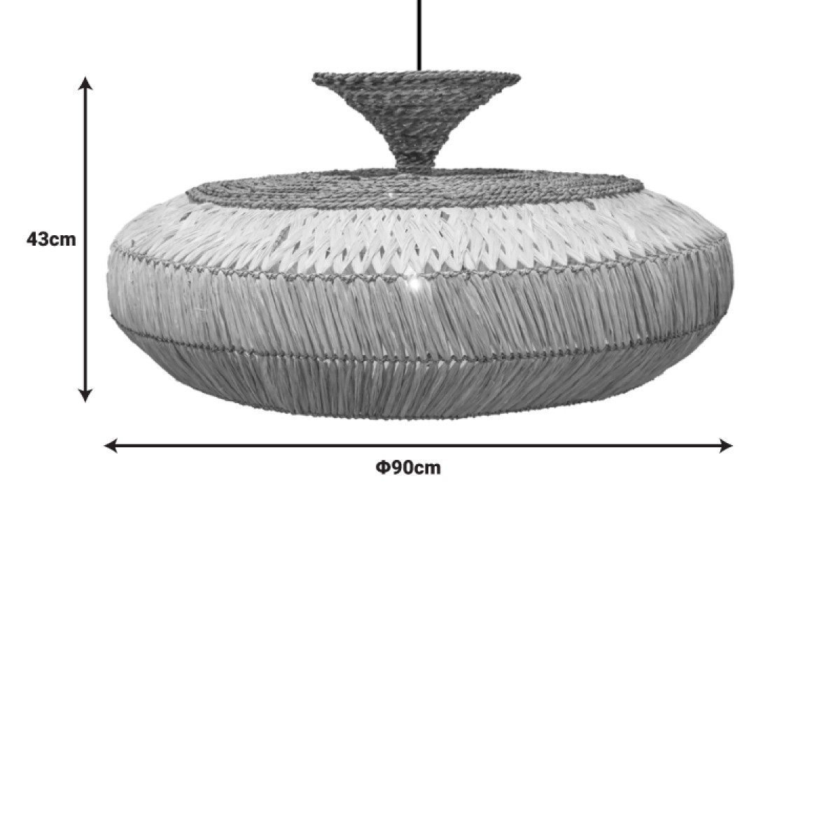 Φωτιστικό οροφής Lafrene Inart sisal σε φυσικό χρώμα Φ90x43εκ Φωτιστικό οροφής Lafrene Inart sisal σε φυσικό χρώμα Φ90x43εκ