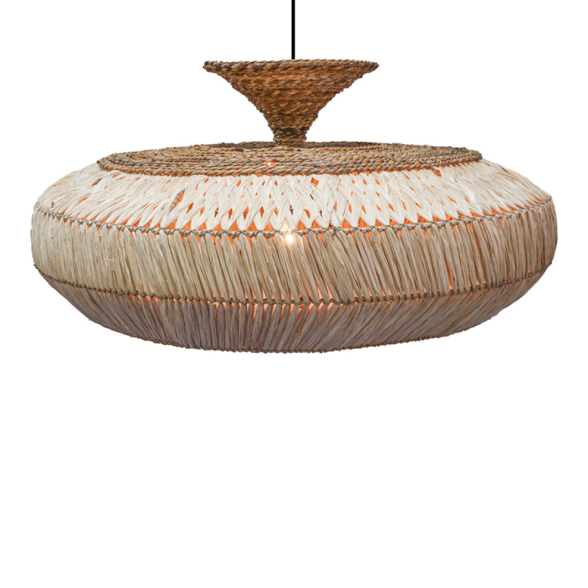 Φωτιστικό οροφής Lafrene Inart sisal σε φυσικό χρώμα Φ90x43εκ Φωτιστικό οροφής Lafrene Inart sisal σε φυσικό χρώμα Φ90x43εκ