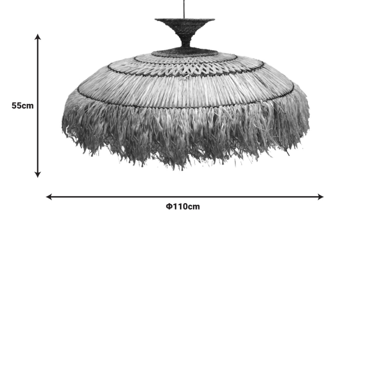 Φωτιστικό οροφής Preliere Inart sisal σε φυσικό χρώμα Φ110x55εκ Φωτιστικό οροφής Preliere Inart sisal σε φυσικό χρώμα Φ110x55εκ