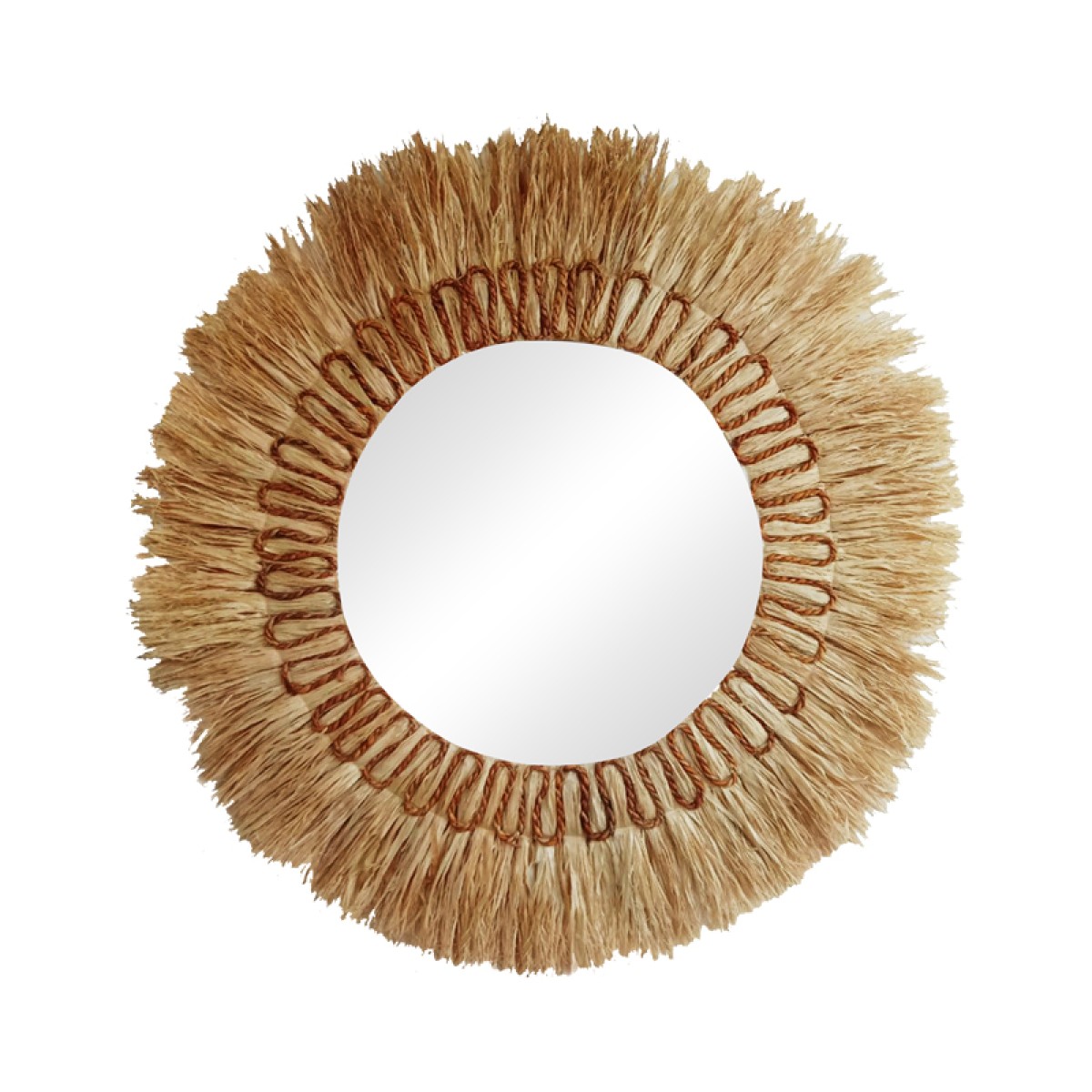 Καθρέπτης Oviele Inart sisal σε φυσικό χρώμα Φ95x4εκ Καθρέπτης Oviele Inart sisal σε φυσικό χρώμα Φ95x4εκ