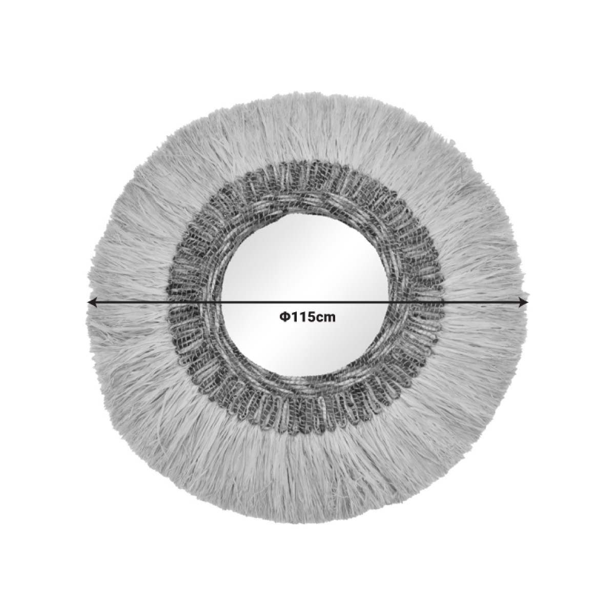 Καθρέπτης Paranome Inart sisal και abaca σε φυσικό χρώμα Φ115x4εκ Καθρέπτης Paranome Inart sisal και abaca σε φυσικό χρώμα Φ115x4εκ
