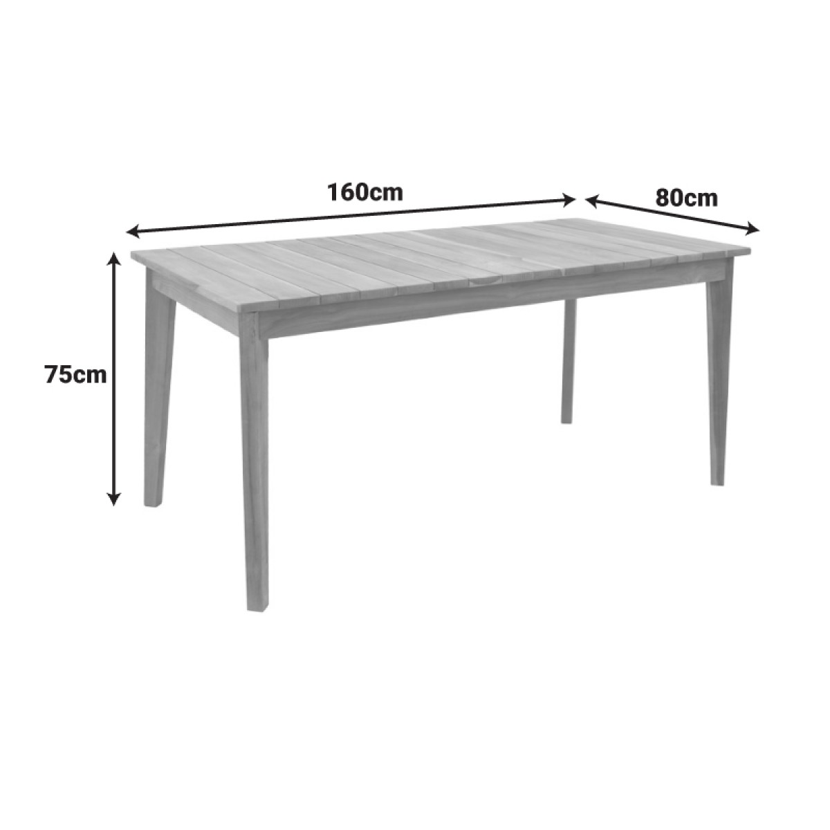 Τραπέζι Ory pakoworld teak ξύλο σε φυσική απόχρωση 160x80x75εκ Τραπέζι Ory pakoworld teak ξύλο σε φυσική απόχρωση 160x80x75εκ